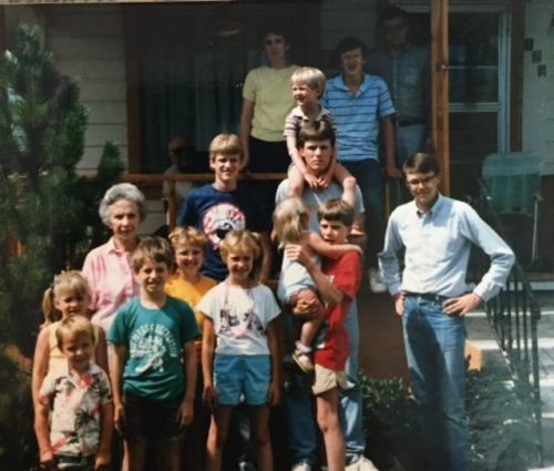 Giles & Hallam kids Bona front porch